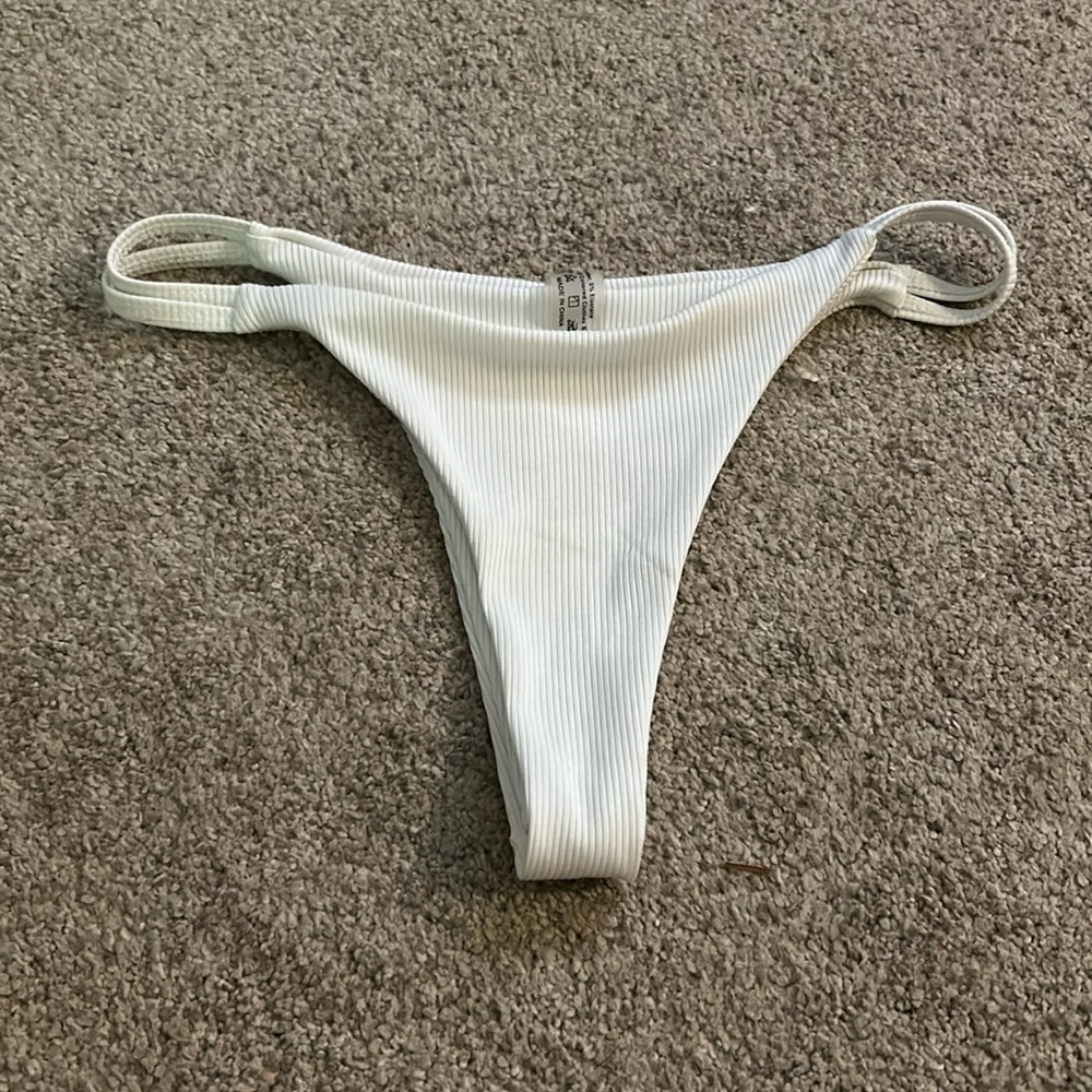 white cheeky bathing suit bottoms